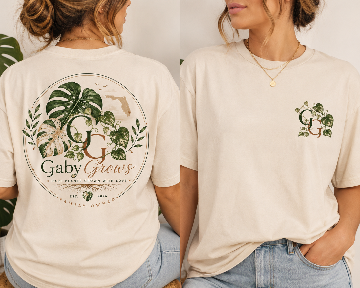 Natural GG Tshirt Large
