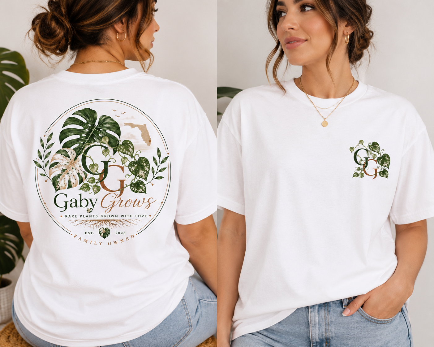 White GG T-Shirt Large
